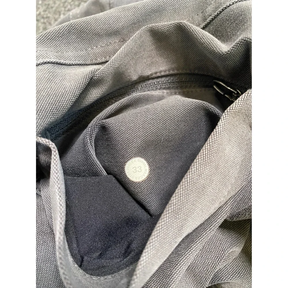 Lululemon ABC Pant Slim Gray Mens 33x31 Tech Canvas 5-Pocket Trousers Casual